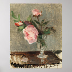 Berthe Morisot, Aesthetic peonies painting Poster