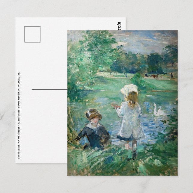 Berthe Morisot - Beside a Lake Postcard (Front/Back)