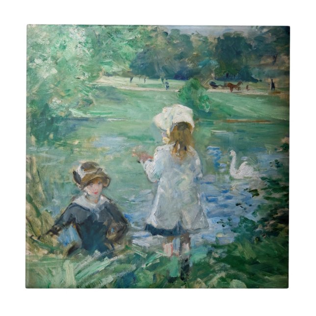 Berthe Morisot - Beside a Lake Tile (Front)