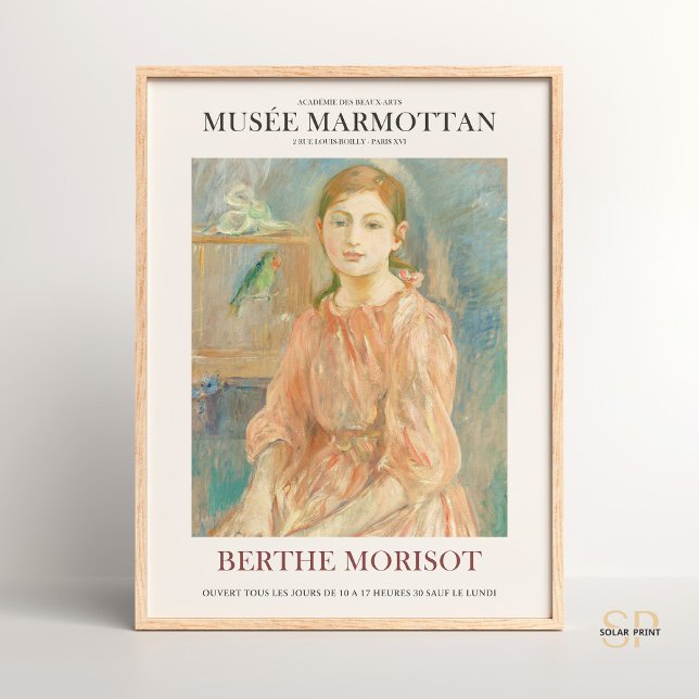 Berthe Morisot Daughter with Parakeet Art Print (Creator Uploaded)