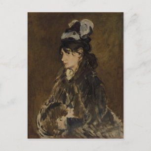 Berthe Morisot - Edouard Manet, Oil Painting Postcard