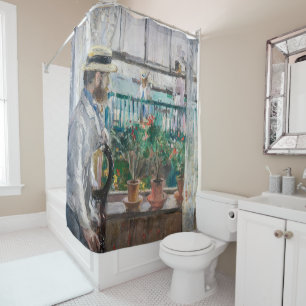 Berthe Morisot - Eugene Manet on the Isle of Wight Shower Curtain