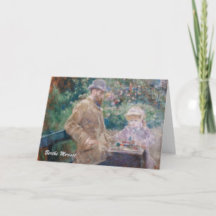 Berthe Morisot - Eugene Manet with his daughter Card