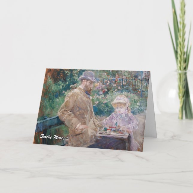 Berthe Morisot - Eugene Manet with his daughter Card (Front)