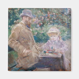Berthe Morisot - Eugene Manet with his daughter Magnet