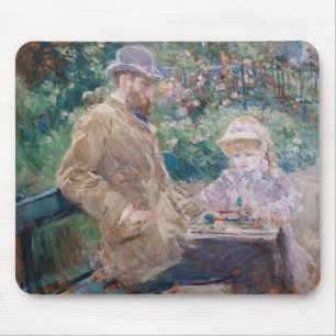 Berthe Morisot - Eugene Manet with his daughter Mouse Mat