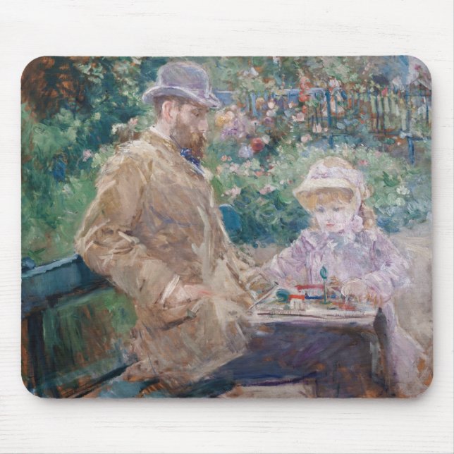 Berthe Morisot - Eugene Manet with his daughter Mouse Mat (Front)