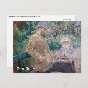 Berthe Morisot - Eugene Manet with his daughter Postcard
