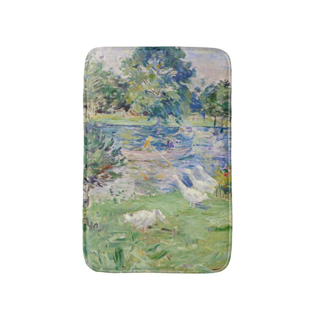 Berthe Morisot - Girl in a Boat with Geese Bath Mat (Front Vertical)