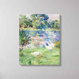 Berthe Morisot - Girl in a Boat with Geese Canvas Print