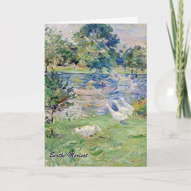 Berthe Morisot - Girl in a Boat with Geese Card (Front)