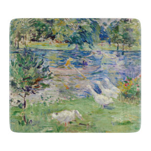 Berthe Morisot - Girl in a Boat with Geese Cutting Board