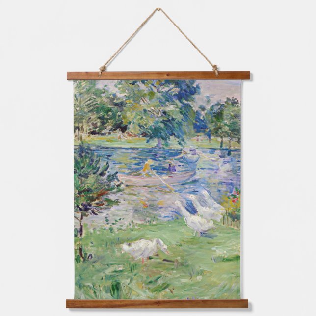 Berthe Morisot - Girl in a Boat with Geese Hanging Tapestry (Front)