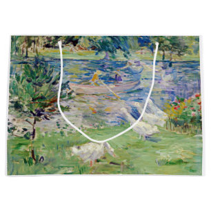 Berthe Morisot - Girl in a Boat with Geese Large Gift Bag