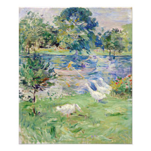 Berthe Morisot - Girl in a Boat with Geese Photo Print