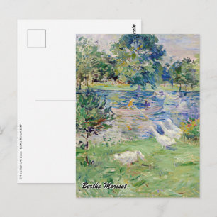 Berthe Morisot - Girl in a Boat with Geese Postcard