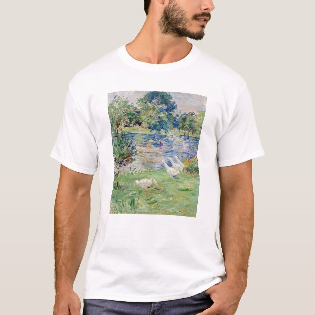 Berthe Morisot - Girl in a Boat with Geese T-Shirt (Front)