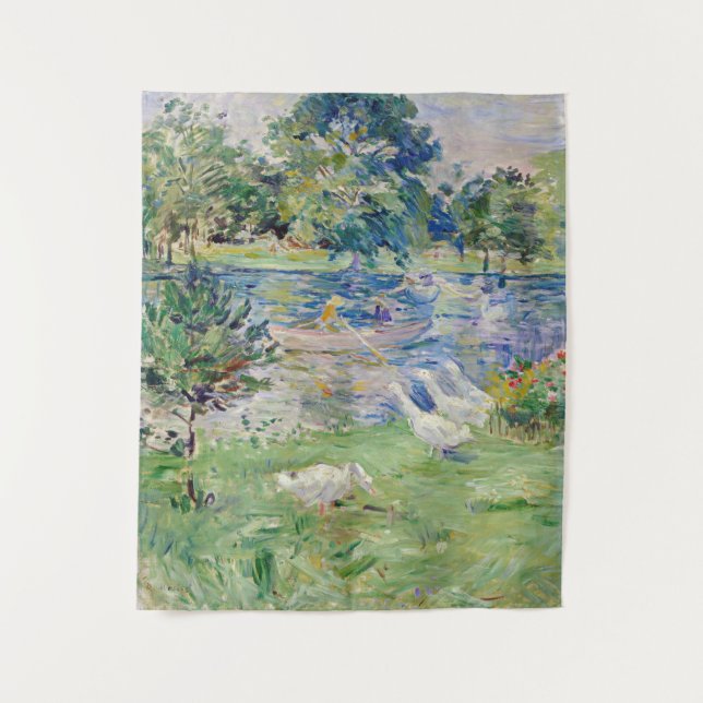 Berthe Morisot - Girl in a Boat with Geese Tapestry (Front)