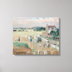 Berthe Morisot - Hanging the Laundry out to Dry Canvas Print