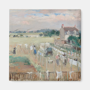 Berthe Morisot - Hanging the Laundry out to Dry Magnet