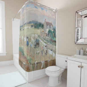Berthe Morisot - Hanging the Laundry out to Dry Shower Curtain