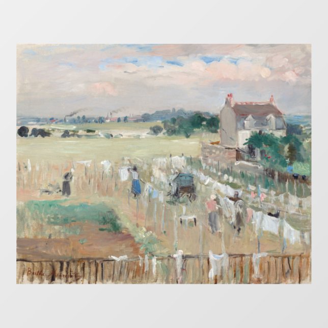 Berthe Morisot - Hanging the Laundry out to Dry Window Cling (Sheet)