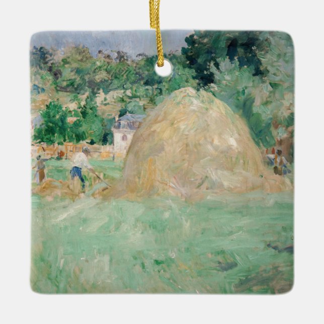 Berthe Morisot - Haystacks at Bougival Ceramic Ornament (Front)
