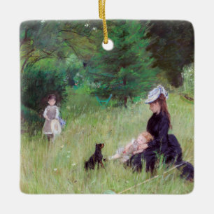 Berthe Morisot - In a Park Ceramic Ornament