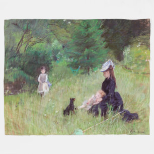 Berthe Morisot - In a Park Fleece Blanket