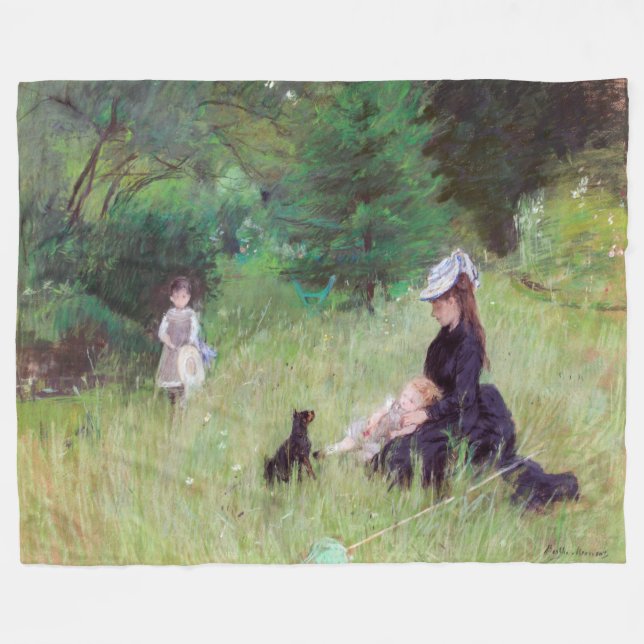 Berthe Morisot - In a Park Fleece Blanket (Front (Horizontal))