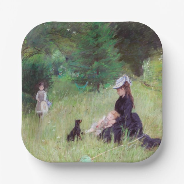 Berthe Morisot - In a Park Paper Plate (Front)