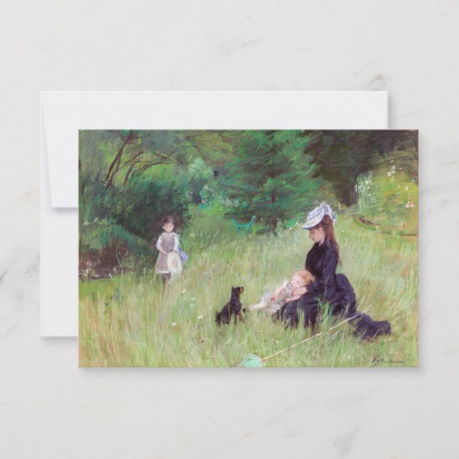 Berthe Morisot - In a Park Thank You Card (Front)