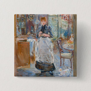 Berthe Morisot - In the Dining Room 15 Cm Square Badge