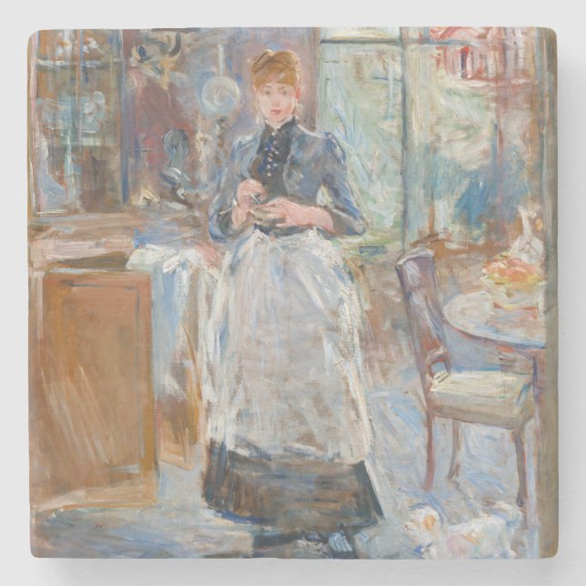 Berthe Morisot - In the Dining Room Stone Coaster (Front)