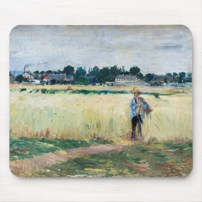 Berthe Morisot - In the Wheatfield at Gennevillie Mouse Mat (Front)