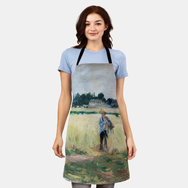Berthe Morisot - In the Wheatfield at Gennevillier Apron (Worn)