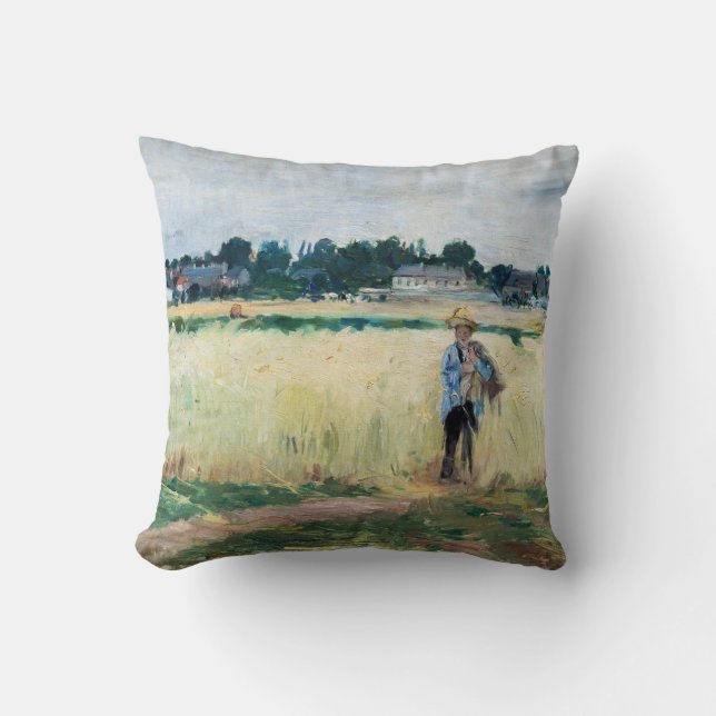 Berthe Morisot - In the Wheatfield at Gennevillier Cushion (Front)