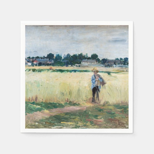 Berthe Morisot - In the Wheatfield at Gennevillier Napkin (Front)