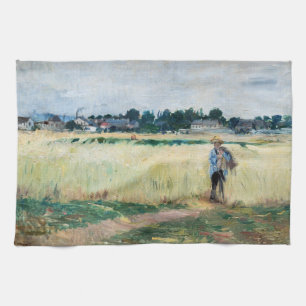 Berthe Morisot - In the Wheatfield at Gennevillier Tea Towel