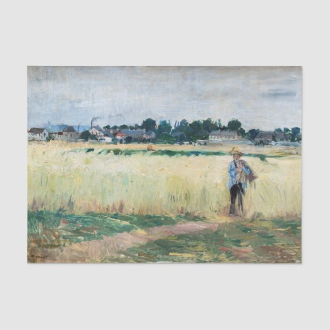 Berthe Morisot - In the Wheatfield at Gennevillier Tissue Paper (Front)