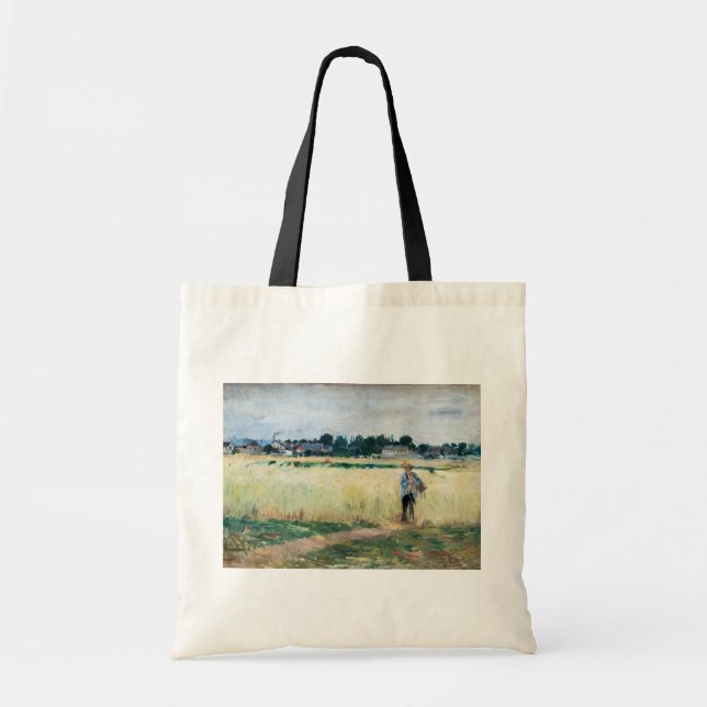 Berthe Morisot - In the Wheatfield at Gennevillier Tote Bag (Front)