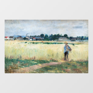 Berthe Morisot - In the Wheatfield at Gennevillier Window Cling