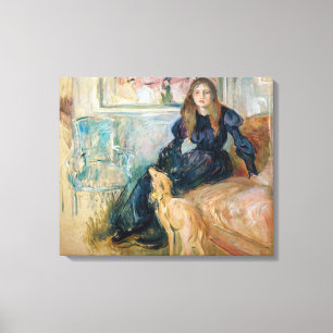 Berthe Morisot - Julie and her Greyhound Laerte Canvas Print