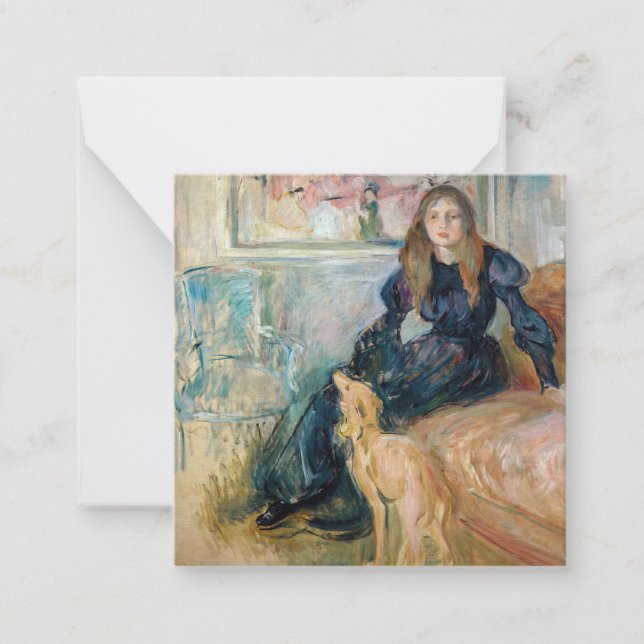 Berthe Morisot - Julie and her Greyhound Laerte Card (Front)