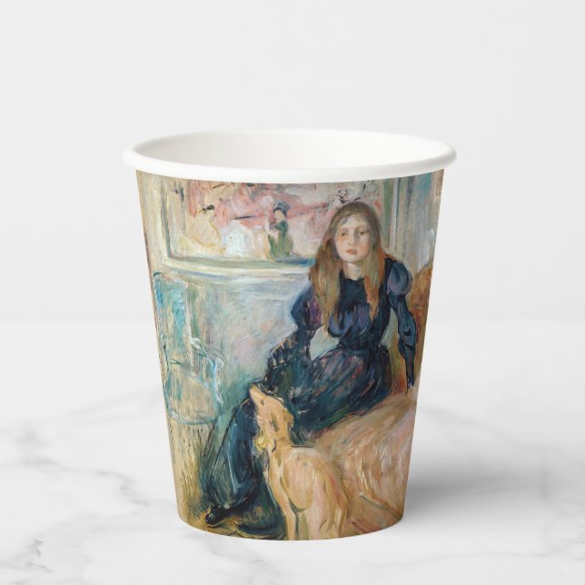 Berthe Morisot - Julie and her Greyhound Laerte Paper Cups (Front)