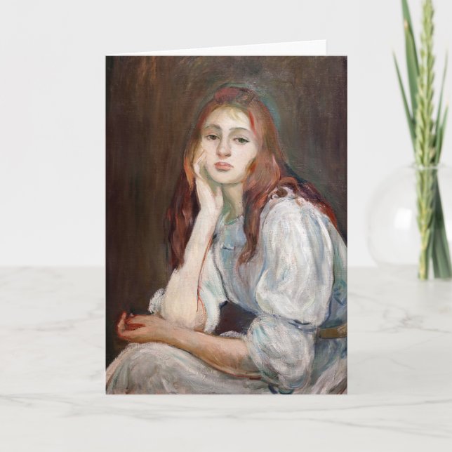 Berthe Morisot - Julie Daydreaming Card (Front)