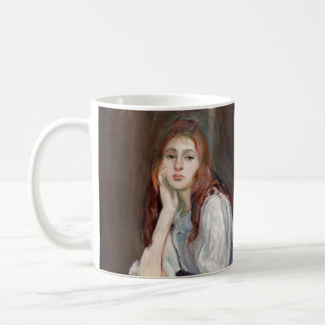 Berthe Morisot - Julie Daydreaming Coffee Mug (Left)