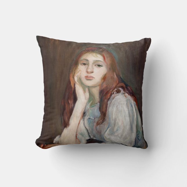Berthe Morisot - Julie Daydreaming Cushion (Front)