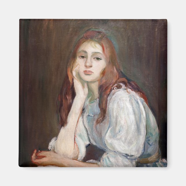 Berthe Morisot - Julie Daydreaming Magnet (Front)