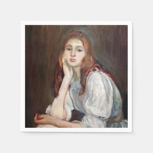 Berthe Morisot - Julie Daydreaming Napkin (Front)